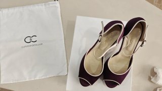 Zapatos Peep Toe Fiesta Custom&Chic Morado
