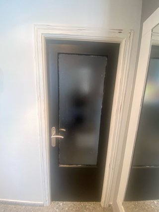 Puerta negra con cristal 73x203 cm