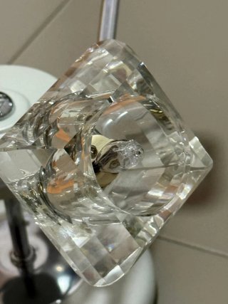 Lámpara de techo cristal y metal