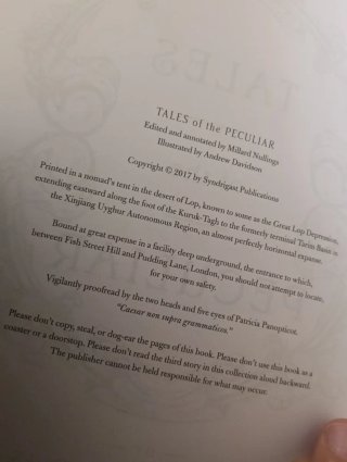 Tales of the Peculiar