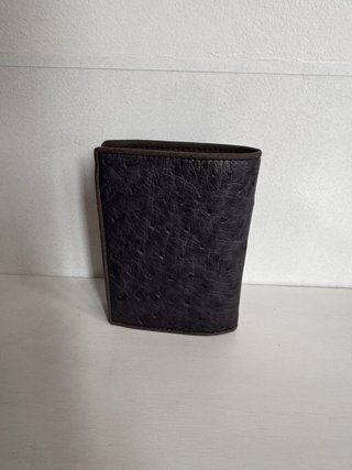 Cartera de piel efecto avestruz
