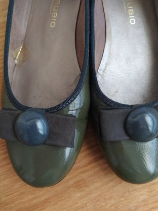 Sara Rubio Bailarinas Verdes Talla 38