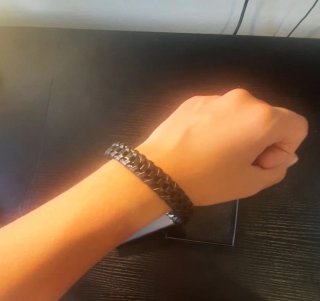Pulsera Lotus Style trenzada negra