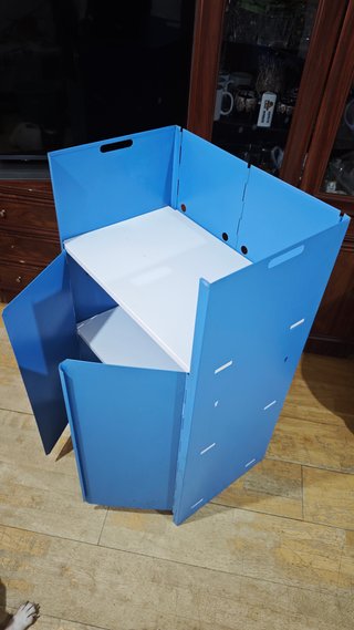 Armario Cocina Camping Azul y Blanco