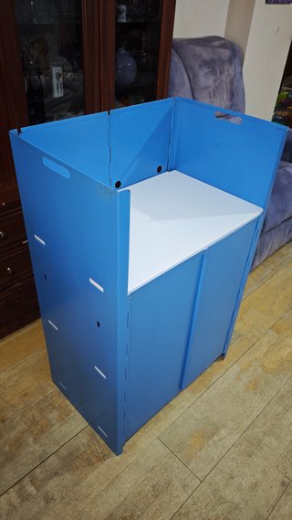 Armario Cocina Camping Azul y Blanco