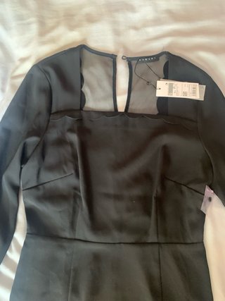 Vestido negro elegante talla S con etiqueta