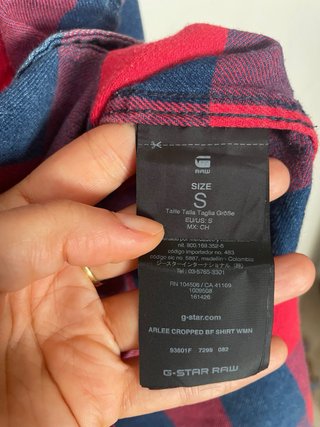 Camisa cuadros G-Star RAW chica Talla S
