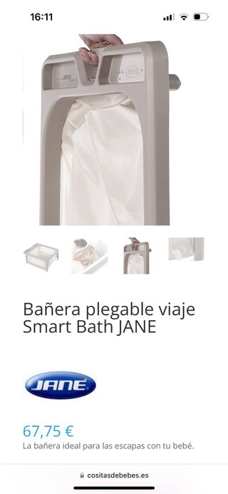 Bañera Plegable Jane Smart Bath Bebé