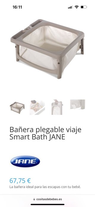 Bañera Plegable Jane Smart Bath Bebé