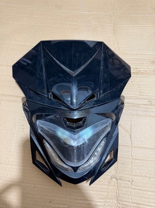 Careta moto luz amarilla