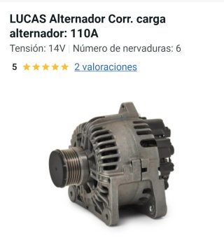 Alternador Lucas compatible con el grupo Renault