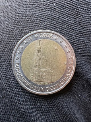 Moneda 2€ Alemania 2008 Hamburg