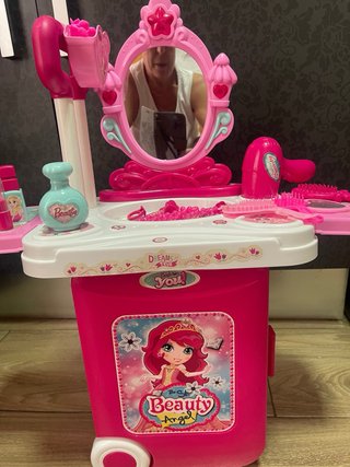Tocador Maleta Infantil Rosa
