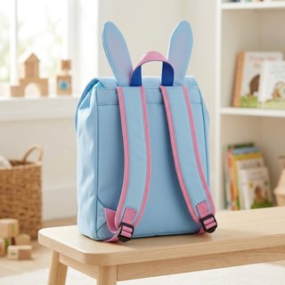 Mochila infantil conejo azul y rosa