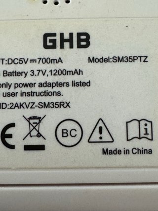 Vigilabebe GHB SM35PTZ 5 Pantalla