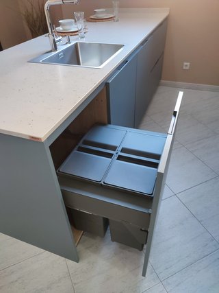 COCINA CON ISLA  azul