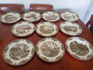 Platos Johnson Bros Escena Rural Porcelana