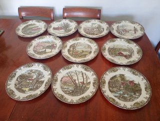 Platos Johnson Bros Escena Rural Porcelana