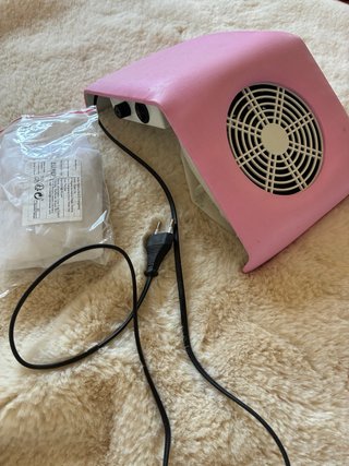 Extractor de polvo rosa para uñas