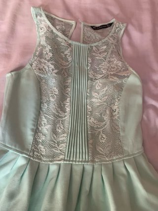Vestido Zara verde agua Talla S