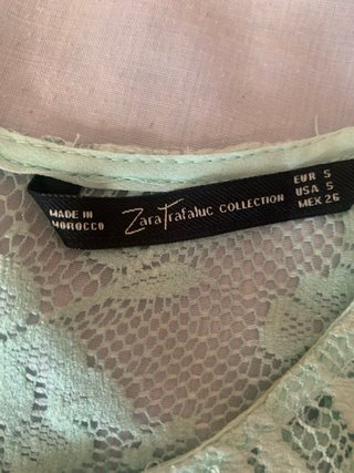 Vestido Zara verde agua Talla S