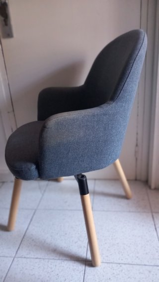 Butaca giratoria IKEA JANOLOF tela madera