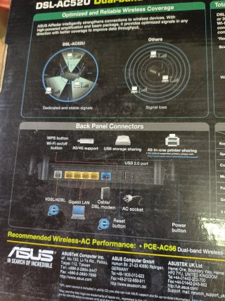 ASUS DSL-AC52U Modem Router Inalámbrico