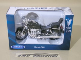 Honda F6C 2000 Nero Black Moto Welly 1/18