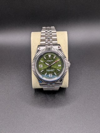 Reloj Automático NH35 - Dial Verde Hexagonal