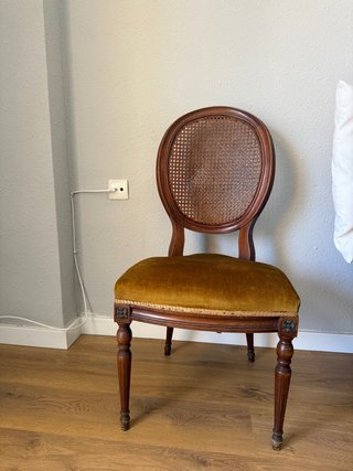 6 Sillas Clásicas Madera y Rattan