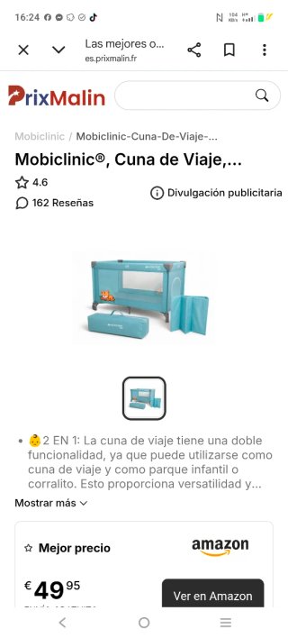 Cuna de viaje Mobiclinic