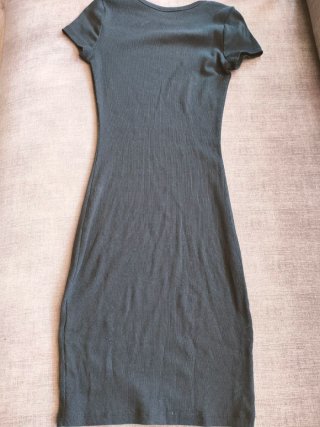 Vestido negro ajustado mujer