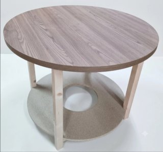 Tavolo camilla rotonda con coperchio