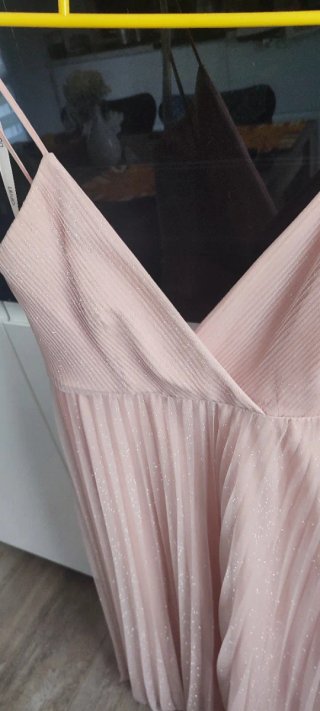 Vestito lungo in tulle rosa