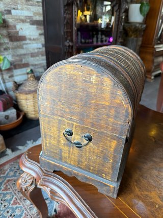 Baúl decorativo bambú y madera