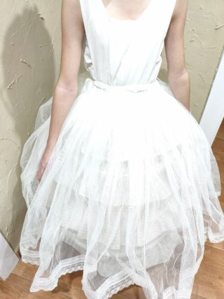 Cancan Fallera Niña Blanco Talla Única