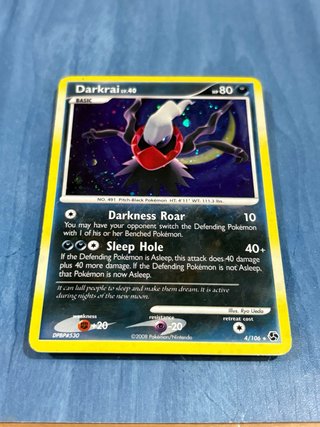 Carta pokémon: Darkrai 4/106 inglés con swirl