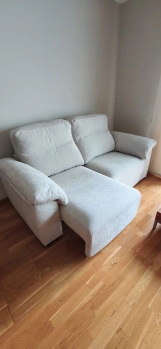 Sofá 2-3 plazas tela beige/gris