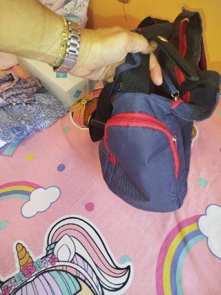 Bolso Carrito Bebé Babymel Gris y Rojo