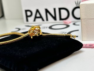 Pulsera Pandora Corazón Infinito dorado