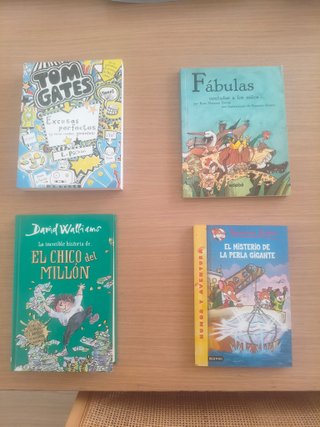 Pack 4 libros infantiles Tom Gates y Stilton