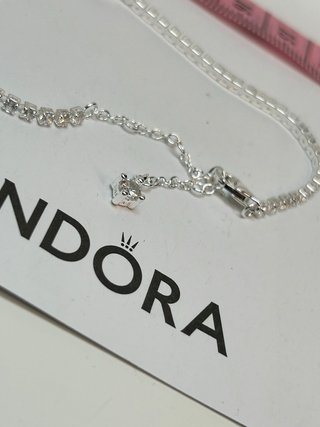 Pulsera Pandora Tenis con Corazón fuscsia