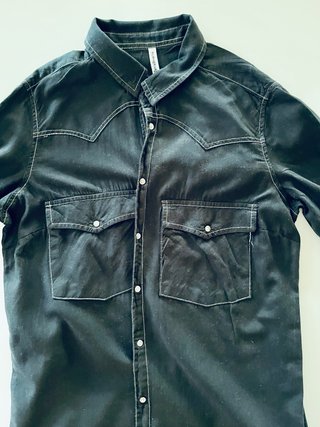 Camicia western Stradivarius nera S