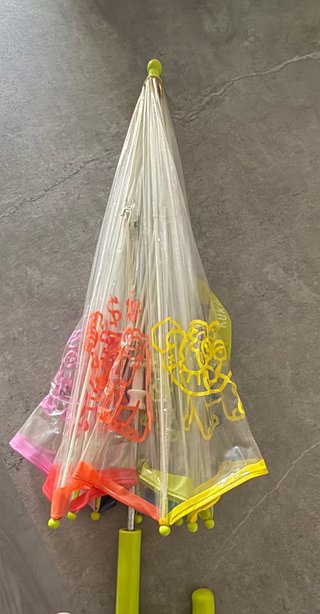 Paraguas infantil transparente con dibujos