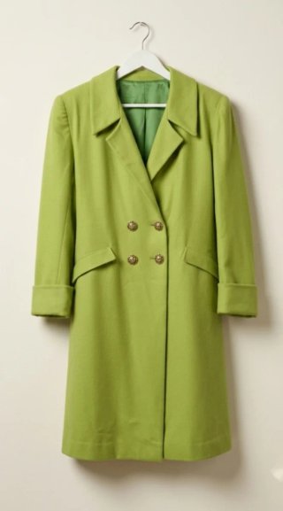 Abrigo sastrería vintage verde T. M/L