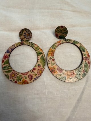 Pendientes grandes florales