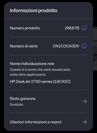 Stampante scanner HP DeskJet 2720e WIFI bianca