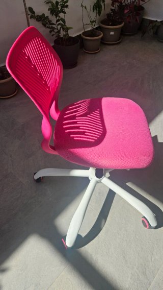 Silla de estudio infantil rosa