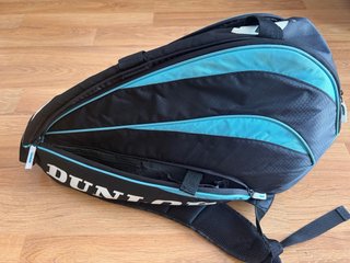 Paletero/Bolsa Raquetas Dunlop Negra y Azul