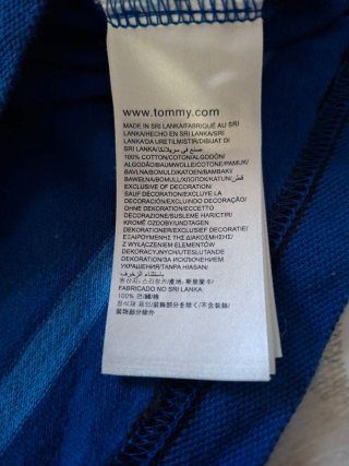 Polo Tommy Hilfiger Rayas Azul y Negro